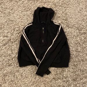 Black Striped Brandy Melville Cropped Sweater